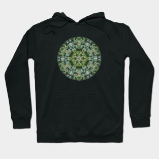 Shades of Green Kaleidoscopic Mandala Number 1 Circle Hoodie